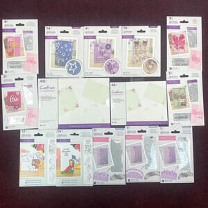 Lot 14 Crafters Companion Gemini Dies Stamps Papercraft Flower Create A Card